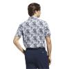Adidas Gents Go-To Printed Polo Shirt Wonder Blue - Collegiate Navy