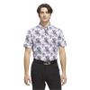 Adidas Gents Go-To Printed Polo Shirt White - Collegiate - Navy