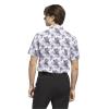Adidas Gents Go-To Printed Polo Shirt White - Collegiate - Navy