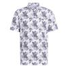 Adidas Gents Go-To Printed Polo Shirt White - Collegiate - Navy