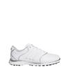 adidas Ladies Alphaflex Zoysia Spikeless Golf Shoes White - Silver Met 