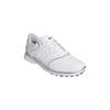 adidas Ladies Alphaflex Zoysia Spikeless Golf Shoes White - Silver Met 