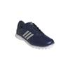 adidas Ladies Alphaflex Zoysia Spikeless Golf Shoes Collegiate Navy - Silver Met - White