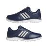 adidas Ladies Alphaflex Zoysia Spikeless Golf Shoes Collegiate Navy - Silver Met - White