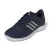 adidas Ladies Alphaflex Zoysia Spikeless Golf Shoes Collegiate Navy - Silver Met - White