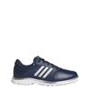 adidas Ladies Alphaflex Zoysia Spikeless Golf Shoes Collegiate Navy - Silver Met - White