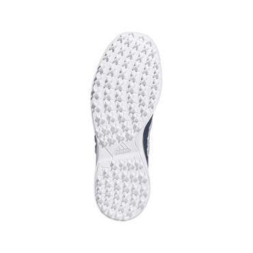 adidas Ladies Alphaflex Zoysia Spikeless Golf Shoes Collegiate Navy - Silver Met - White