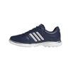 adidas Ladies Alphaflex Zoysia Spikeless Golf Shoes Collegiate Navy - Silver Met - White