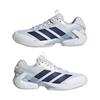 adidas Ladies Adizero Ubersonic 5 Clay Tennis Shoes Ftwr White - Dark Blue - Crystal Sky