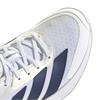 adidas Ladies Adizero Ubersonic 5 Clay Tennis Shoes Ftwr White - Dark Blue - Crystal Sky