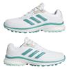 adidas Ladies Zoysia Spikeless Shoes Cloud White - Powder Teal - Semi Flash Aqua