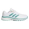 adidas Ladies Zoysia Spikeless Shoes Cloud White - Powder Teal - Semi Flash Aqua