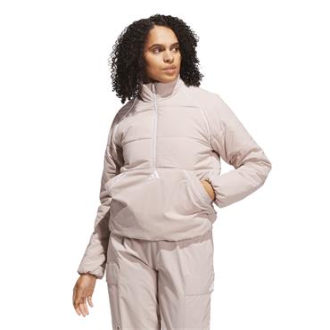 adidas Ladies Beyond Twistweave Loose ¼ Zip Jacket Wonder Taupe