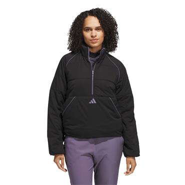 adidas Ladies Beyond Twistweave Loose ¼ Zip Jacket Black