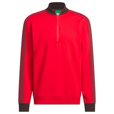 Gents 3-Stripes ¼ Zip Sweatshirt Better Scarlet