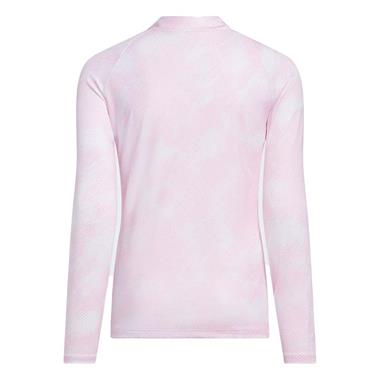 adidas Girls Long Sleeve Printed Polo Clear Pink