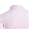 adidas Girls Long Sleeve Printed Polo Clear Pink