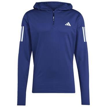 adidas Gents Own The Run Winterized ½ Zip Hoodie Dark Blue