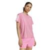 adidas Ladies Own The Run T-Shirt Lucid Pink - White