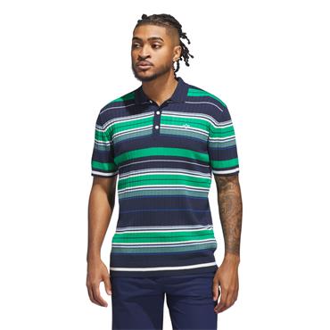 adidas Golf Originals Gents Knit Polo Shirt Night Indigo - Green