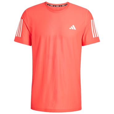 adidas Gents Own The Run T-Shirt Semi Lucid Red