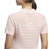 adidas Ladies Ultimate365 Stripe Polo Shirt Blush Pink
