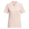 adidas Ladies Ultimate365 Stripe Polo Shirt Blush Pink