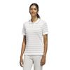 adidas Ladies Ultimate 365 Short Sleeve Stripe Knit Polo Shirt White