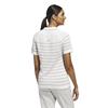 adidas Ladies Ultimate 365 Short Sleeve Stripe Knit Polo Shirt White