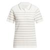 adidas Ladies Ultimate 365 Short Sleeve Stripe Knit Polo Shirt White
