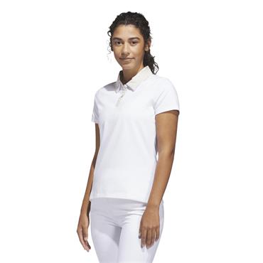 adidas Ladies Ultimate 365 Grid Short Sleeve Polo Shirt Wonder Alumina