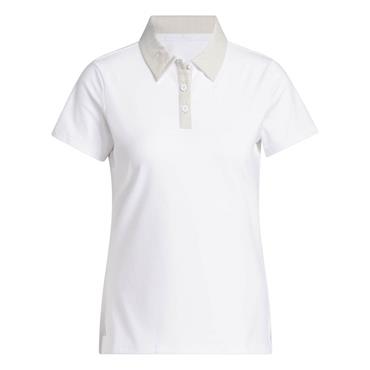adidas Ladies Ultimate 365 Grid Short Sleeve Polo Shirt Wonder Alumina