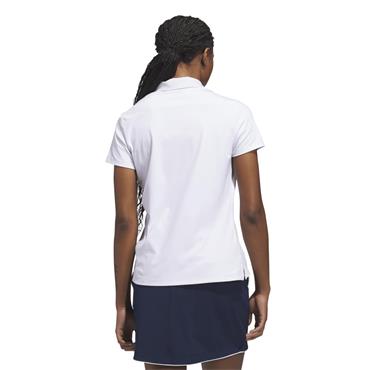 adidas Ladies Ultimate 365 Grid Short Sleeve Polo Shirt Crystal Sky