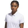 adidas Ladies Ultimate 365 Grid Short Sleeve Polo Shirt Crystal Sky