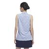 adidas Ladies Ultimate365 Printed Climacool Sleeveless Polo Shirt Crystal Sky