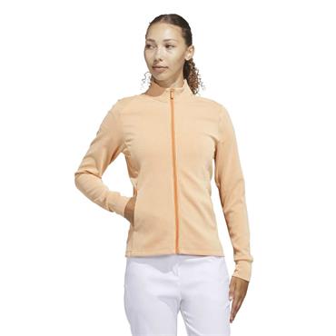 adidas Ladies Performance Textured Full Zip Jacket Dusky Orange