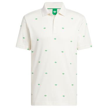 adidas Golf Originals Gents Printed Trefoil Polo Shirt Chalk White
