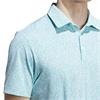 adidas Gents Ultimate365 Mini Bunker Polo Shirt Pure Teal
