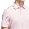 adidas Gents Ultimate365 Mini Bunker Polo Shirt Clear Pink