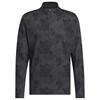 adidas Gents Go-To Printed Quarter-Zip Sweatshirt Black