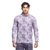 adidas Gents Go-To Printed Quarter-Zip Sweatshirt Powder Plum