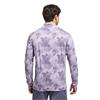 adidas Gents Go-To Printed Quarter-Zip Sweatshirt Powder Plum
