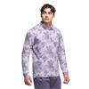 adidas Gents Go-To Printed Quarter-Zip Sweatshirt Powder Plum