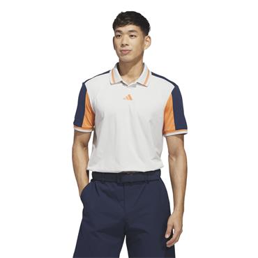adidas Gents Beyond Vent TwistKnit Polo Shirt Orbit Grey - Collegiate Navy