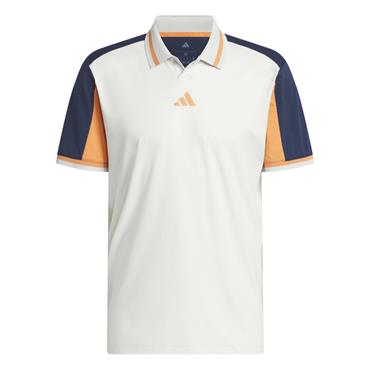 adidas Gents Beyond Vent TwistKnit Polo Shirt Orbit Grey - Collegiate Navy