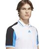adidas Gents Beyond Vent TwistKnit Polo Shirt White - Black