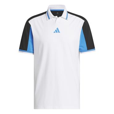 adidas Gents Beyond Vent TwistKnit Polo Shirt White - Black