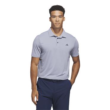 adidas Gents Performance Textured Polo Shirt White - Collegiate Navy