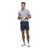 adidas Gents Performance Textured Polo Shirt White - Collegiate Navy