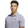 adidas Gents Performance Textured Polo Shirt White - Collegiate Navy
